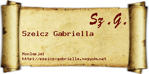 Szeicz Gabriella névjegykártya